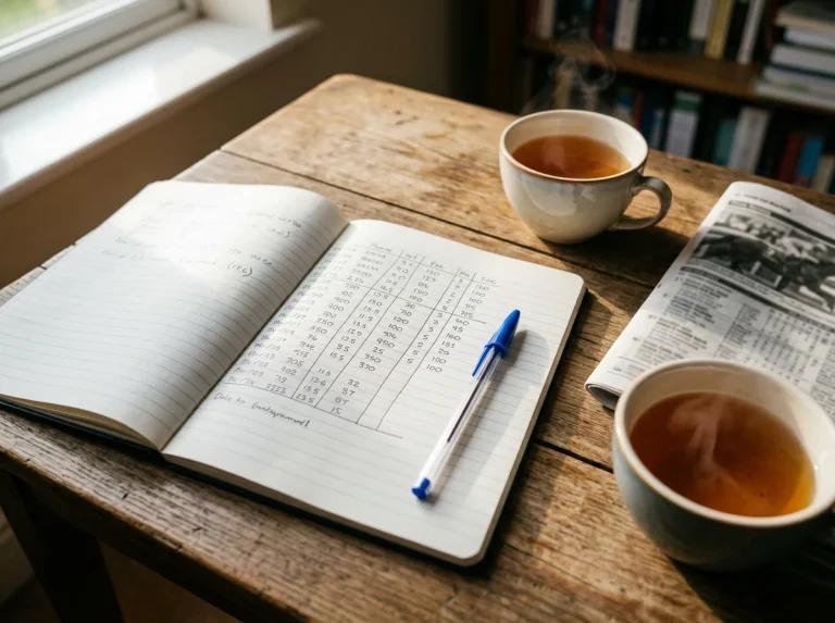 Notebook with a staking plan and bankroll allocation for Derby day races